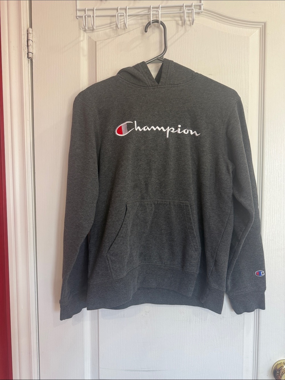 Champion Charcoal Logo Pullover Hoodie